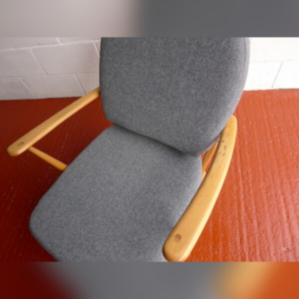 Ercol 203 Seat Cushion in Mid Grey Stitch - Image 3