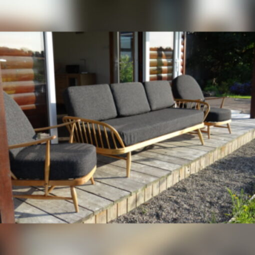 Ercol 203 Seat and Back Cushion in Charcoal Grey Stitch from Camira - Image 3