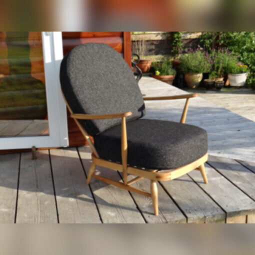 Ercol 203 Seat and Back Cushion in Charcoal Grey Stitch from Camira - Image 2