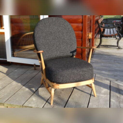 Ercol 203 Seat and Back Cushion in Charcoal Grey Stitch from Camira - Image 4