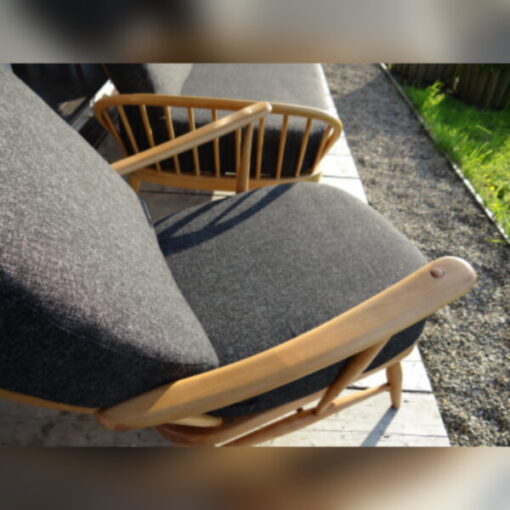 Ercol 203 Seat and Back Cushion in Charcoal Grey Stitch from Camira - Image 8