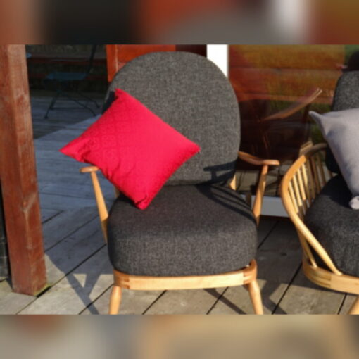 Ercol 203 Seat and Back Cushion in Charcoal Grey Stitch from Camira - Image 7
