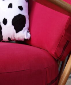 Ercol 203 Seat & Back Cushions in Cerise Red Covers
