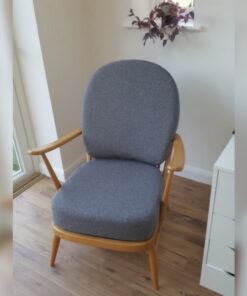 Ercol 204 Seat and Back Cushion in  Mid Grey Stitch from Camira