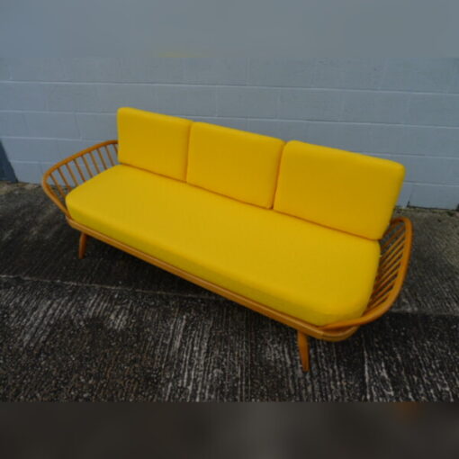 Ercol 355 Studio Couch Daffodil Complete set of Cushions and Covers - Image 5