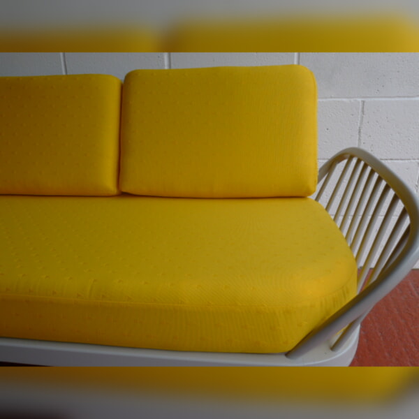 Ercol 355 Studio Couch Daffodil Complete set of Cushions and Covers - Image 9