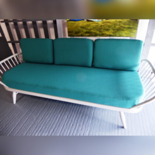 Ercol 355 Studio Couch Turkis Teal Complete set of Cushions and Covers - Image 2