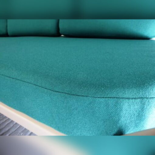 Ercol 355 Studio Couch Turkis Teal Complete set of Cushions and Covers - Image 7