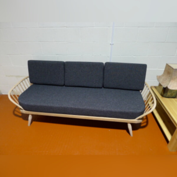 Ercol 355 Studio Couch Charcoal Stitch Complete set of Cushions - Image 2