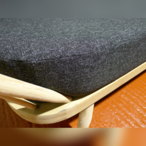 Ercol 355 Studio Couch Charcoal Stitch Mattress and Cover - Image 3