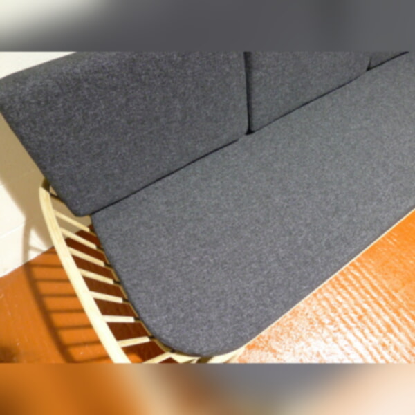 Ercol 355 Studio Couch Charcoal Stitch Mattress and Cover - Image 5