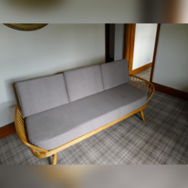 Ercol 355 Studio Couch Mink Complete set of Cushions and Covers