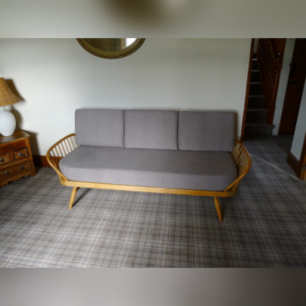 Ercol 355 Studio Couch Mink Complete set of Cushions and Covers - Image 2