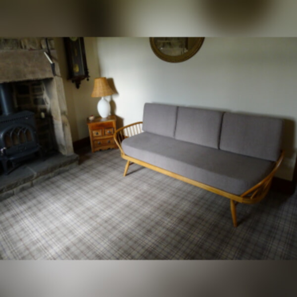 Ercol 355 Studio Couch Mink Complete set of Cushions and Covers - Image 3