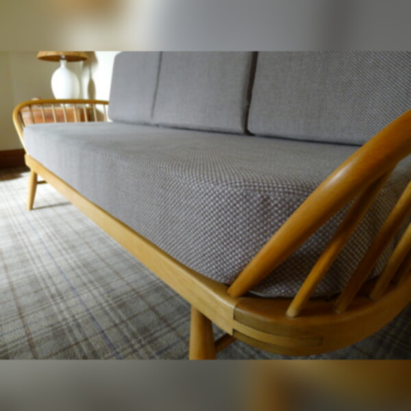 Ercol 355 Studio Couch Mink Complete set of Cushions and Covers - Image 7