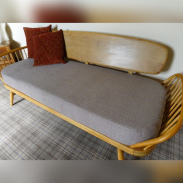 Ercol 355 Studio Couch Mink Complete set of Cushions and Covers - Image 8