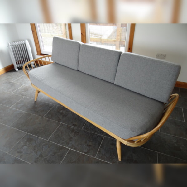 Ercol 355 Studio Couch Light Grey Stitch Complete set of Cushions
