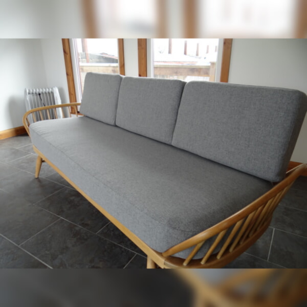 Ercol 355 Studio Couch Light Grey Stitch Complete set of Cushions - Image 2