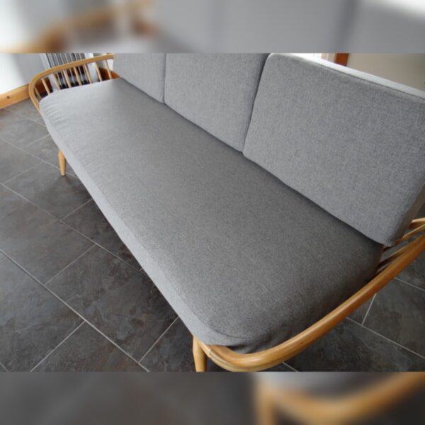 Ercol 355 Studio Couch Light Grey Stitch Complete set of Cushions - Image 6