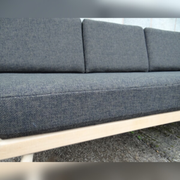 Ercol 355 Studio Couch Cerise Red, Complete set of cushions and covers. - Image 6