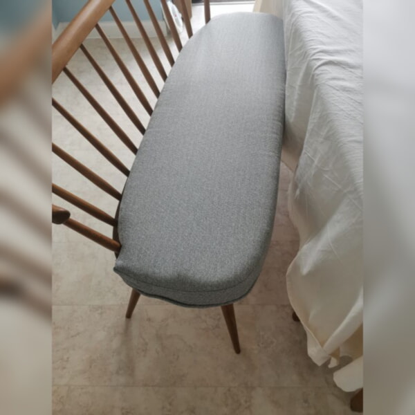Ercol 349 Love Seat Cushion in Ross Fabrics with bottom piping