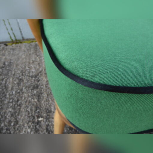 Ercol 203 Seat and Back Cushion in Pea Green with Black Piping - Image 5
