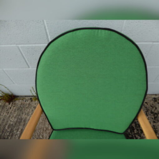 Ercol 203 Seat and Back Cushion in Pea Green with Black Piping - Image 7