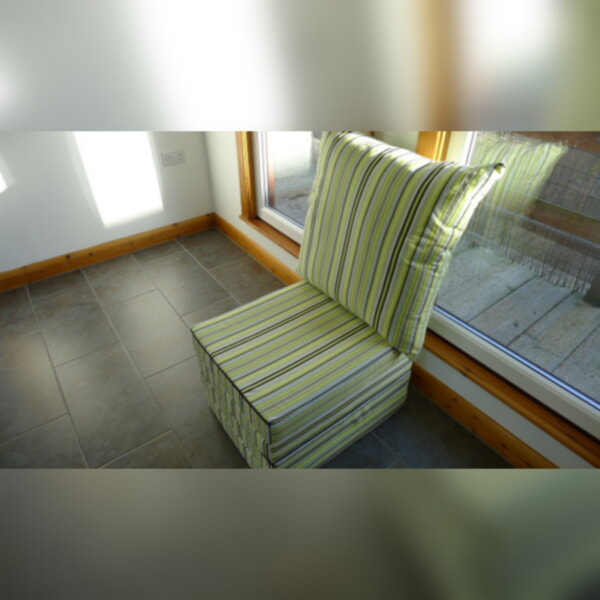 4Folding Foldaway Mattress 19x25x4 inches Lemon/Green Mix Stripe - Image 5