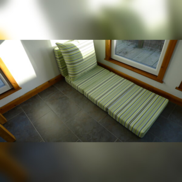 4Folding Foldaway Mattress 19x25x4 inches Lemon/Green Mix Stripe - Image 9
