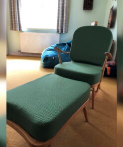 Ercol 341 Footstool Cushion in our Nouveau Verona Green