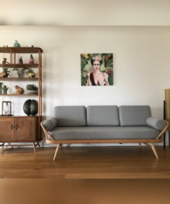 Ercol 355 Studio Couch Herringbone Light Grey  Complete set of Cushions including bolsters