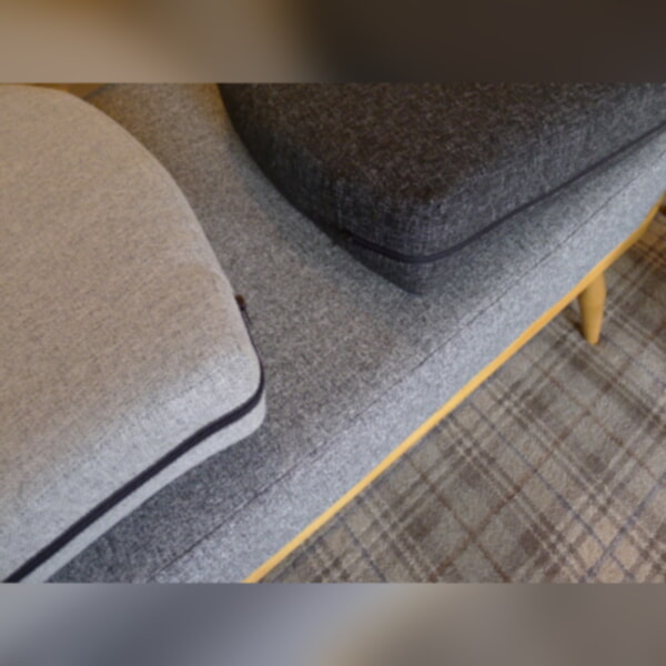 Ercol 355 Studio Couch Light Grey Stitch Complete set of Cushions - Image 8