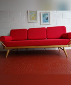Ercol 355 Studio Couch Red Stitch Complete set of Cushions and Covers