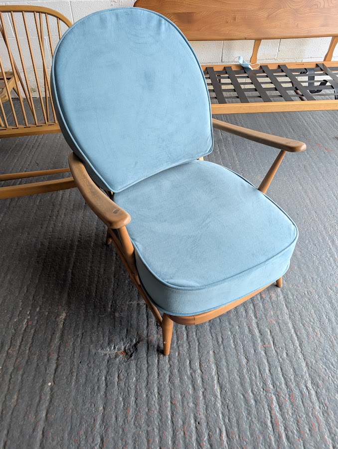 Ercol 203 Seat & Back cushions only in Plush Light Aqua