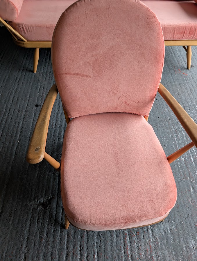 Ercol 203 Seat & Back cushions only in Coral Pink