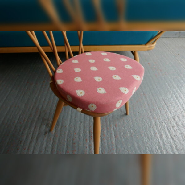 Susie Watson Designs covers Ercol Dining Chair.