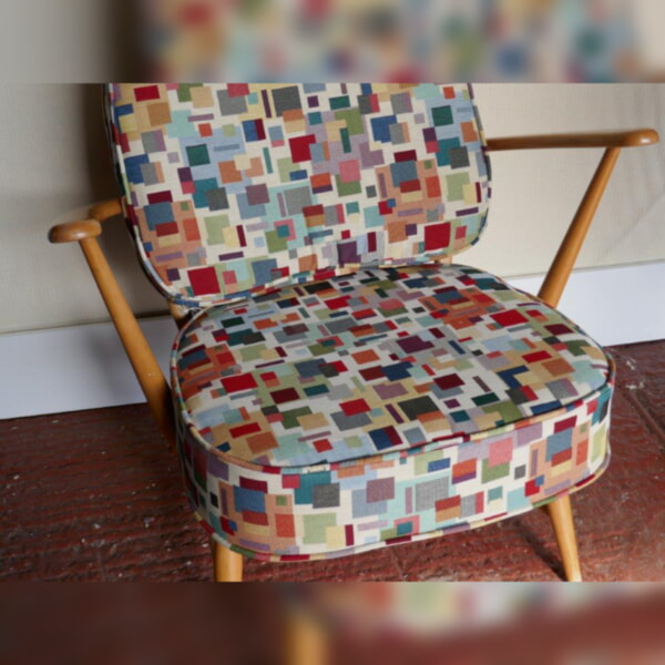 Geometric Blocks Ercol 305 Chair.