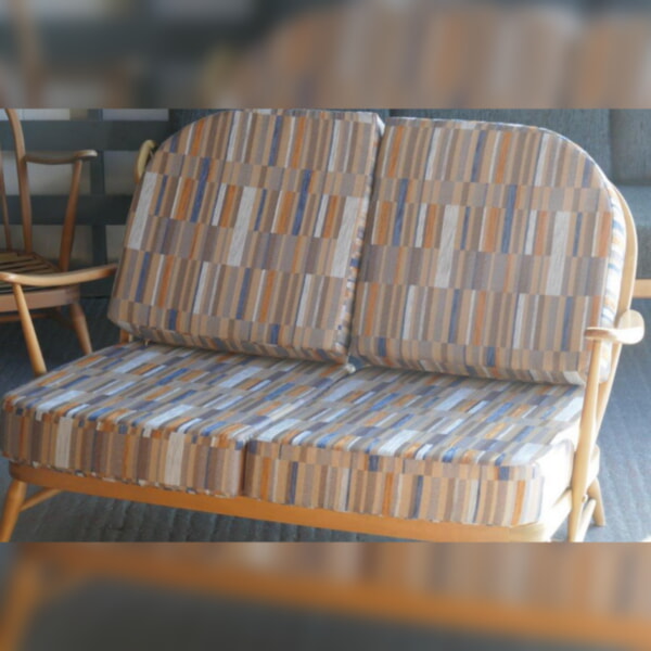 Ercol 203 2 seater settee, old style, new fabric Ercol 203 2 seater settee, old style, new fabric
