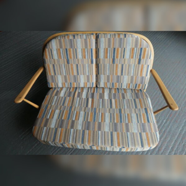 Going out soon. Ercol 203 2 seater in our own Blue Beige, Rectangular Maze