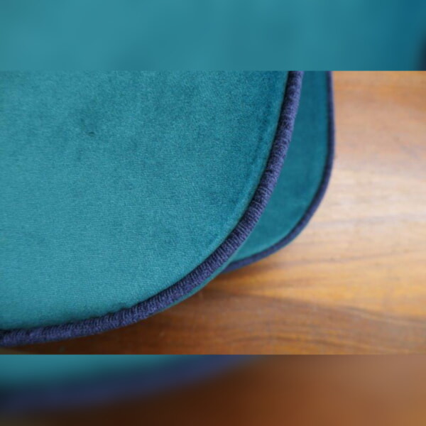 203 with Aquavelvet Teal & Navy piping