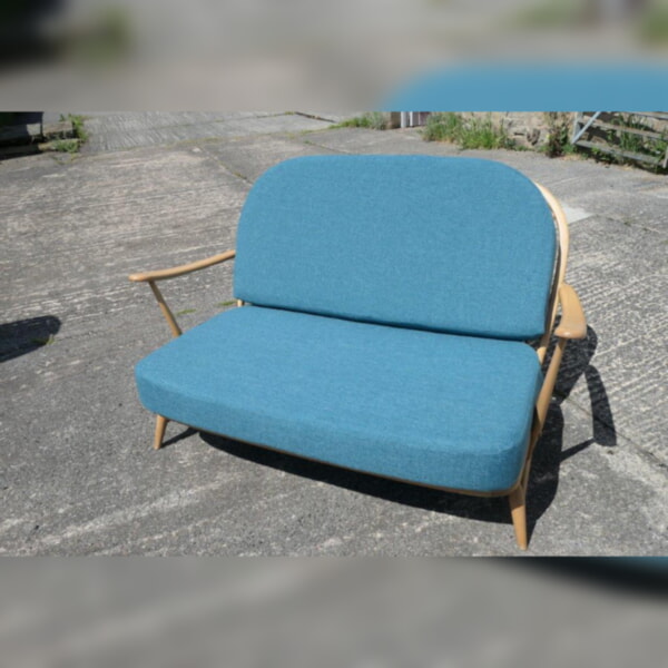 Ercol 203 2 seater settee, customer choice of one cushion back
