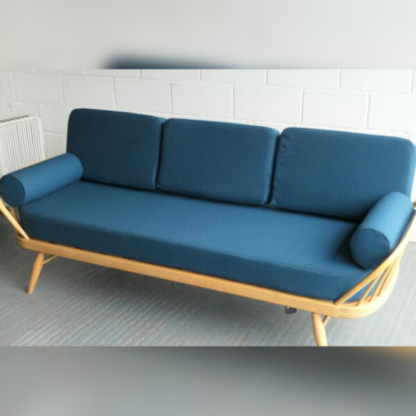 Ercol Daybed in new Teal & Pewter fabric