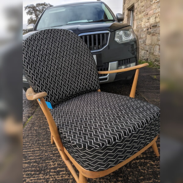 Ercol 203 Ross Customer's own zig zag fabric Ercol 203 Ross Customer's own zig zag fabric