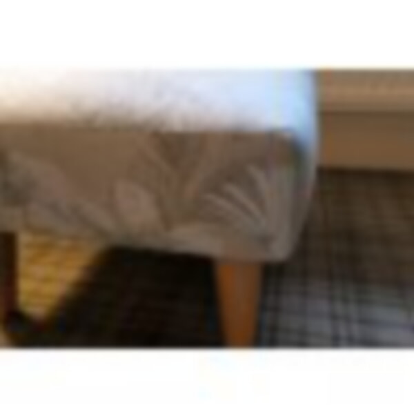 latest re-upholstered footstool