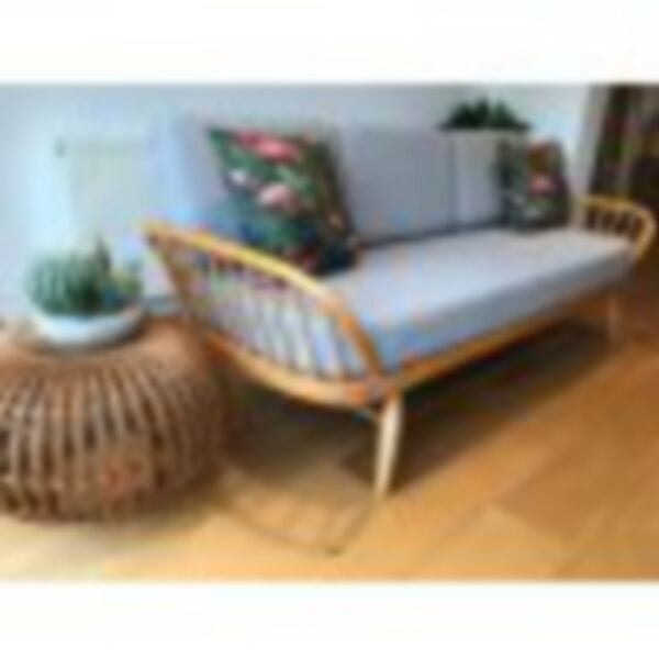 Camira Light Grey Stitch fabric, it looks so fresh and clean.