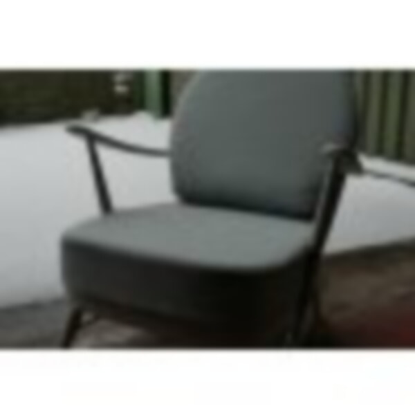 This is actually our Ercol 252 we spray painted it in a light grey