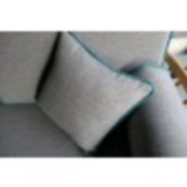 Our fantastic Mid Grey Herringbone with Teal piping