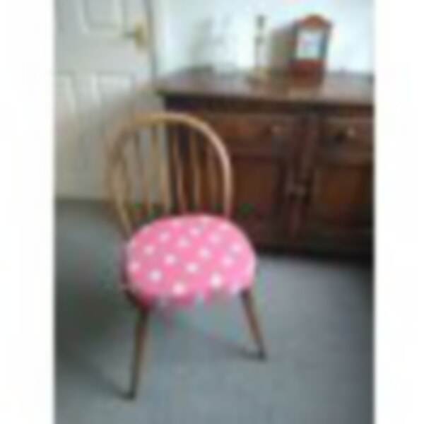 Suzie Watson fabric looking good on Ercol chairs.