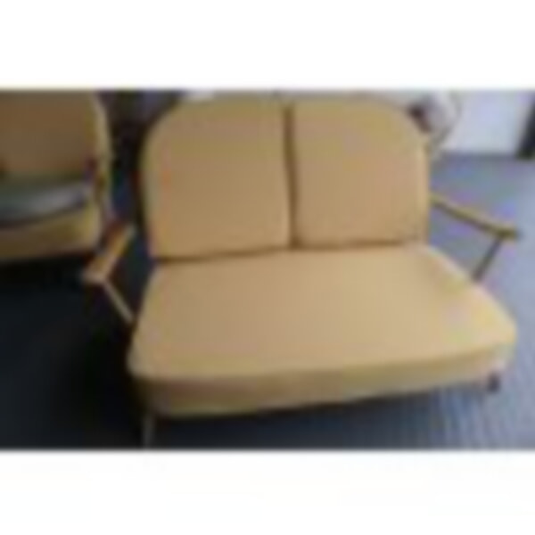 Ercol 203 2 seater and chair in Cristina Marrone Butterscotch