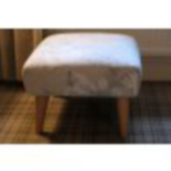 latest re-upholstered footstool
